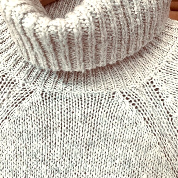 ABERCROMBIE & FITCH Oatmeal Mixed Knit Long Sleeve Sweater Sz M - Picture 2 of 12